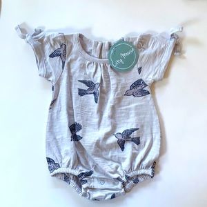 City Mouse Bubble Romper light grey-lavender